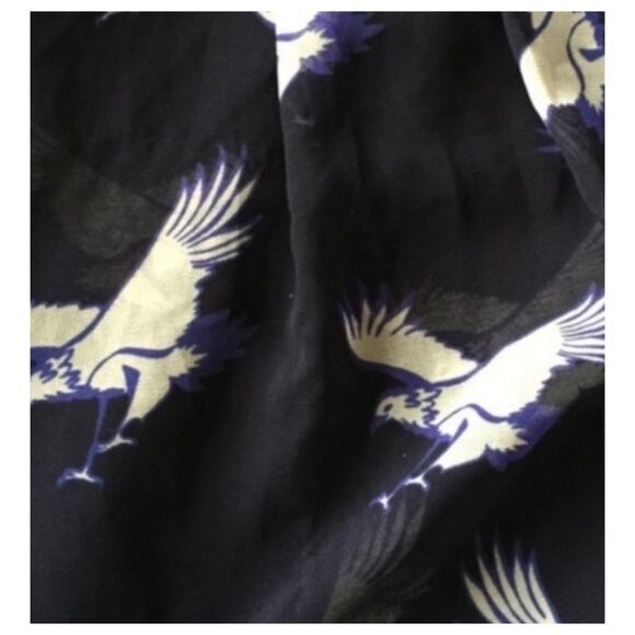 ZARA Bird Sarong Wrap Chiffon Side Tie Skirt - Picture 8 of 8